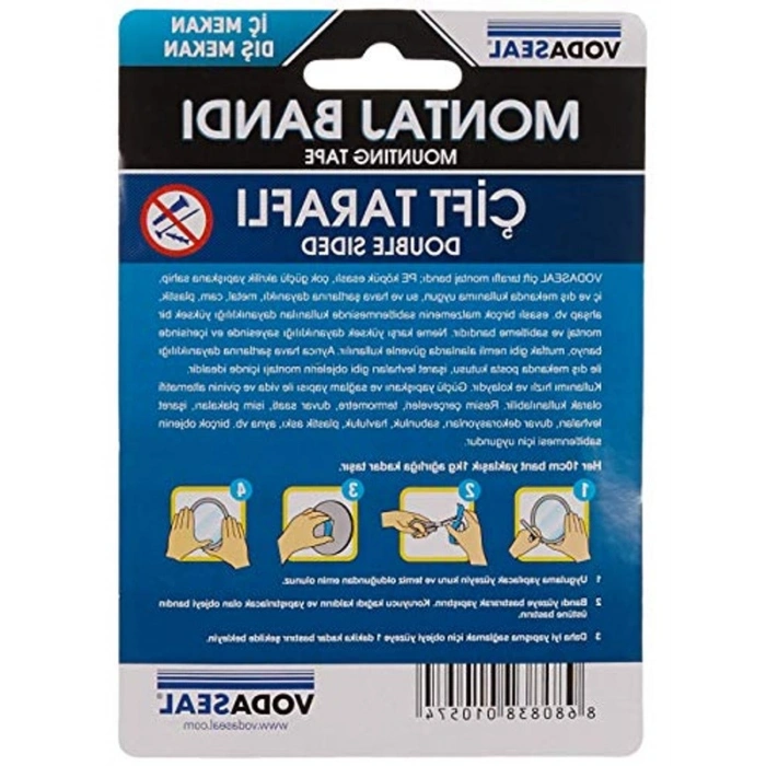 Çift Taraflı Montaj Bandı, 20mm x 3m Boyutlarında