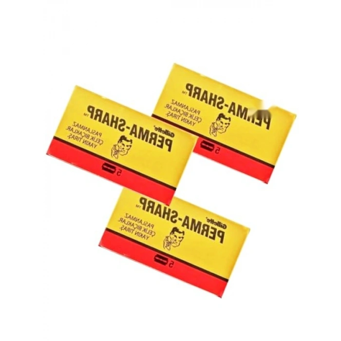 Çift Taraflı Paslanmaz Çelik Tıraş Bıçağı - 3 Kutuda 15 Adet