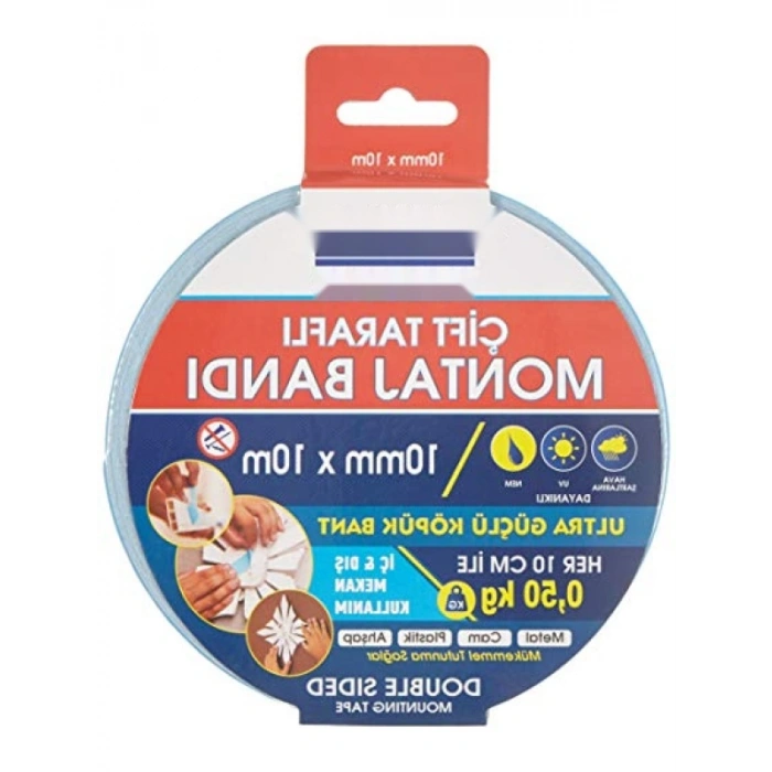 Çift Taraflı Pe Köpük Montaj Bandı, 10 mm x 10 mt