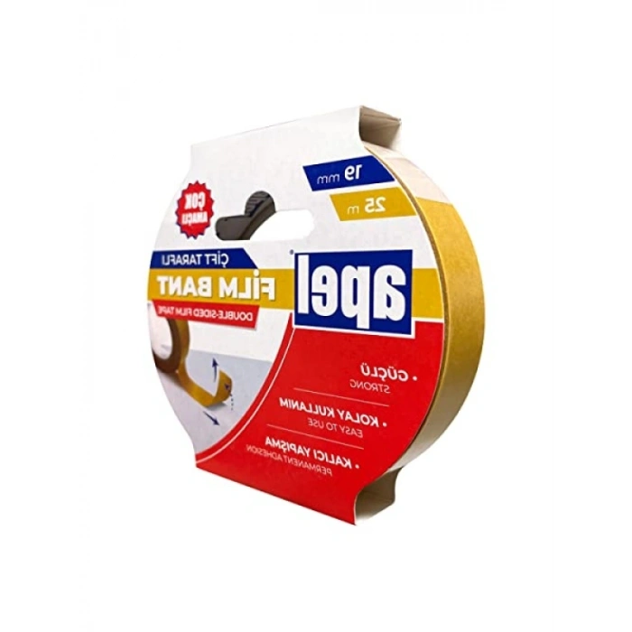 Çift Taraflı Şeffaf Film Bant 19 mm x 25 m