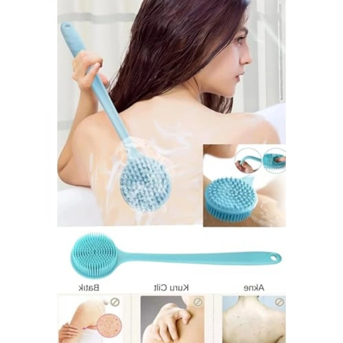 Çift Taraflı Silikon Banyo Fırçası ile Temizlik ve Masaj