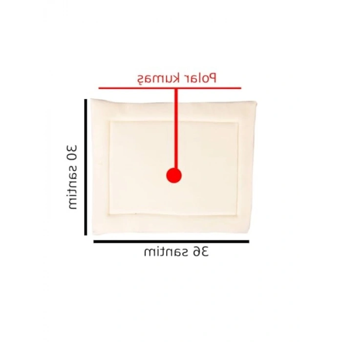 Çift Taraflı Sünger Dolgulu Evcil Hayvan Yatağı, 36x30 cm