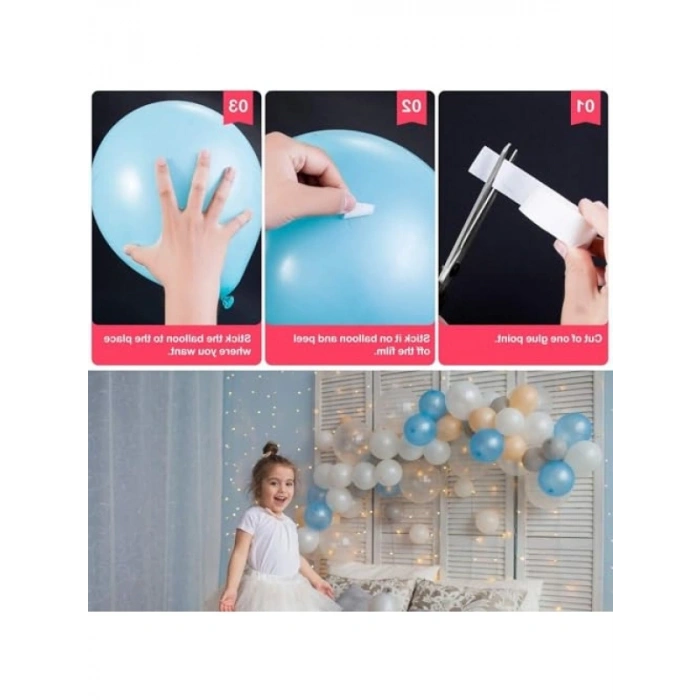 Çift Taraflı Yapışkan Balon Yapıştırma Bandı - 2 Rulo