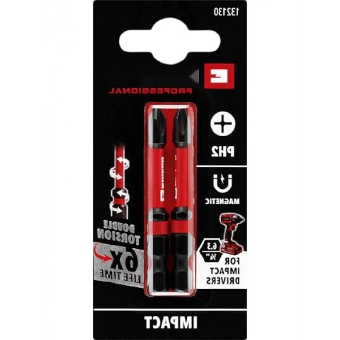 Çift Torsiyonlu Darbeli Bit Seti – 2 Parça, 60 mm, PH2