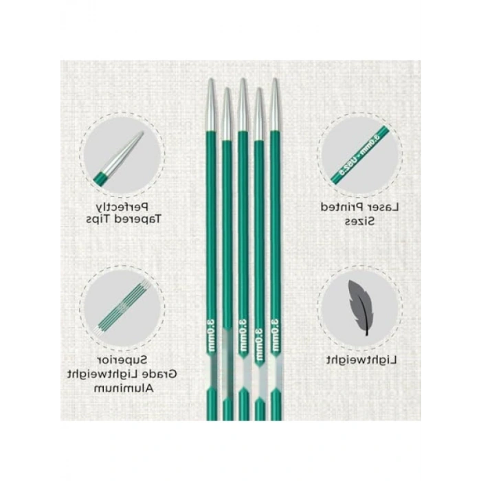 Çift Uçlu İğne Seti - 20 cm, 2,5 – 5,0 mm Boyut Seçenekleri