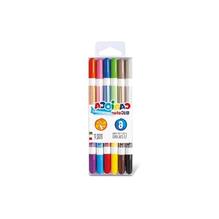 Çift Uçlu Keçeli Boya Kalemi Seti ile Renkli Tasarım Fırsatı (6lı)