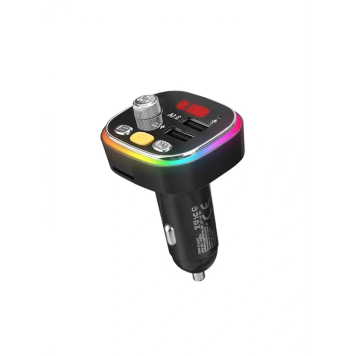 Çift USB 5V 3.1A Bluetooth FM Transmitter, LED Ekran ve TF Kart Desteği