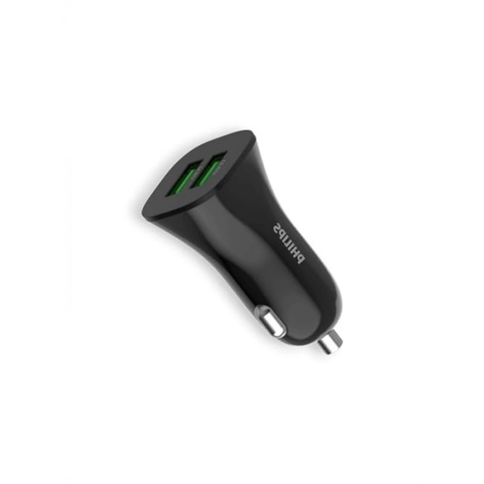 Çift USB-A Portlu 12W Araç Şarj Adaptörü, Aşırı Isınma Koruması