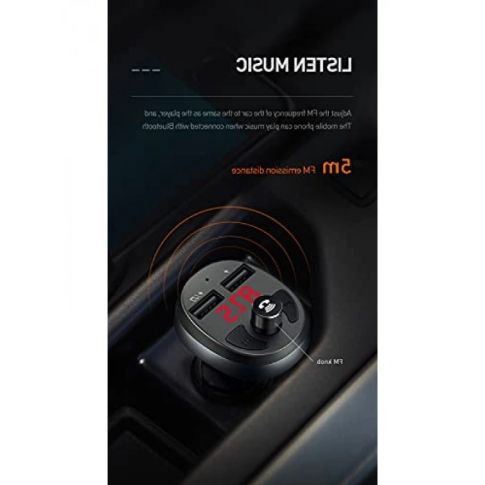 Çift USB Çıkışlı Bluetooth Araç Şarj Cihazı