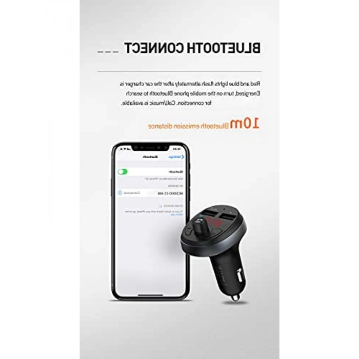 Çift USB Çıkışlı Bluetooth Araç Şarj Cihazı