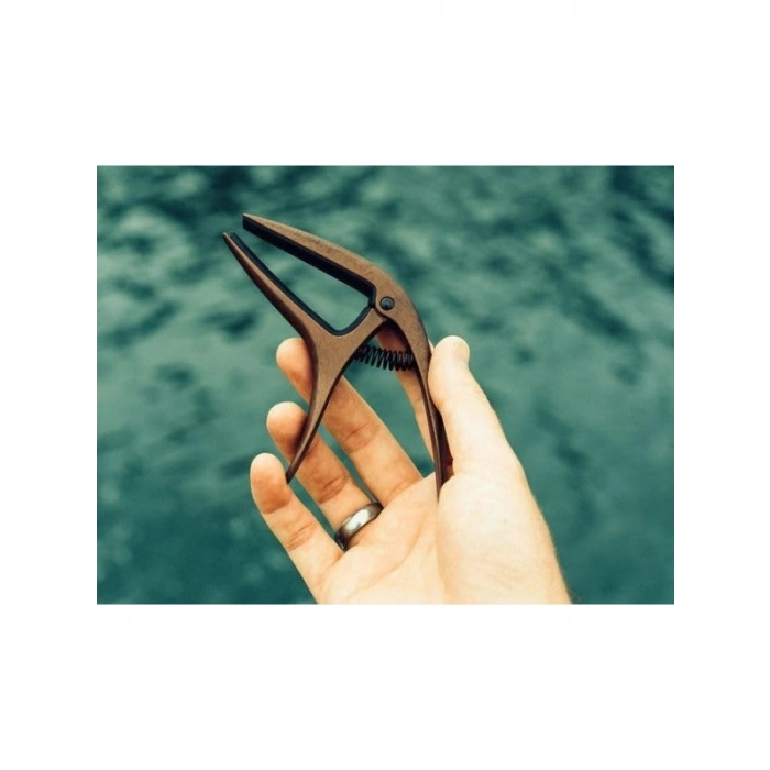 Çift Yarıçaplı Gitar Capo - Siyah Saten Tasarım