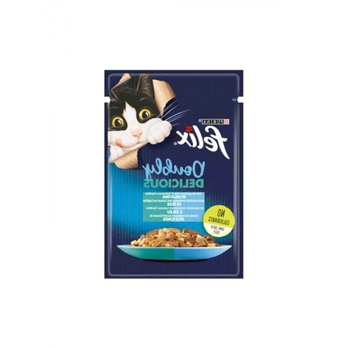 Çifte Lezzet Kedi Yaş Mama 85 gr, Somon ve Sardalya