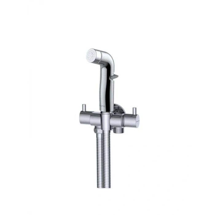 Çiftli Ara Musluk Seti - 1/2 Giriş, 120 cm Spiral Hortum