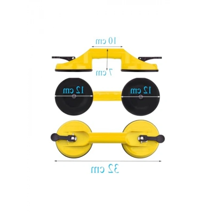 Çiftli Vantuzlu Cam ve Fayans Tutucu, Ahşap Taşıma Aracı