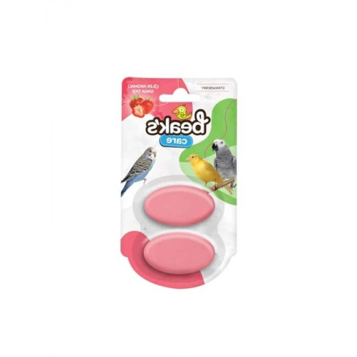 Çilek Aromalı İkili Gaga Taşı