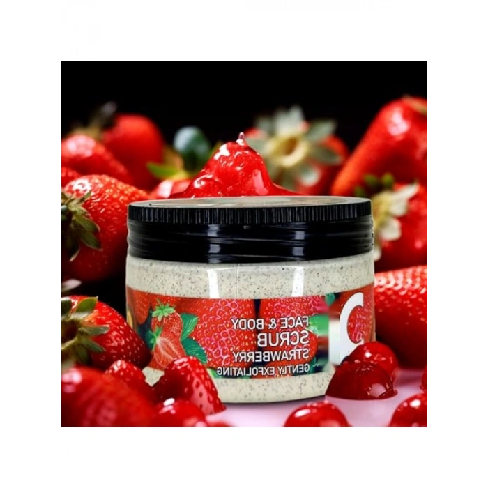 Çilekli Yüz ve Vücut Peeling Scrub - 300 ml