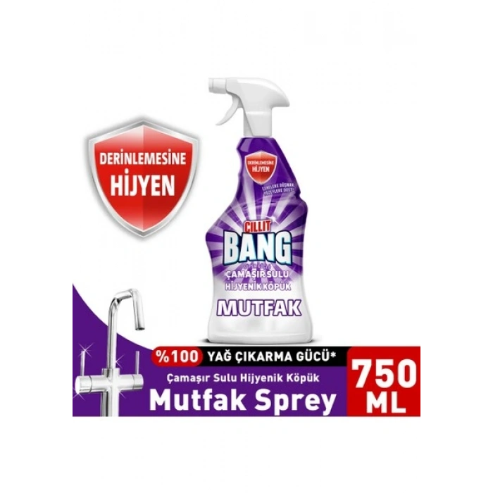 Cillit Bang Dezenfektan Mutfak Temizleyici Yağ ve Kir Sökücü Sprey 750 ml