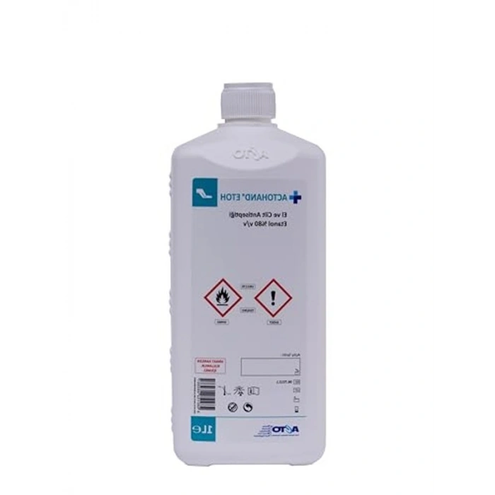 Cilt Dostu Hızlı Etkili Antiseptik Dezenfektan 1 Litre, %80 Etanol İçerikli