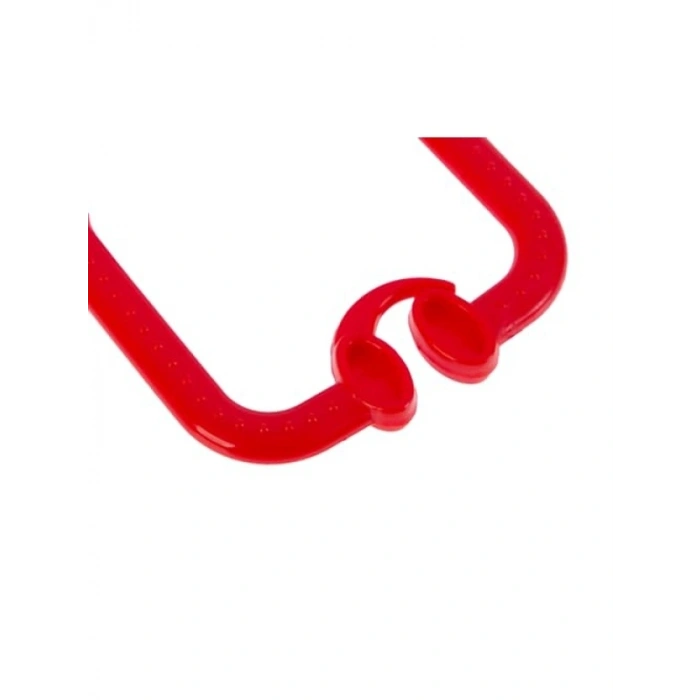 Çıngıraklı Puset Halkası - Kırmızı Kare