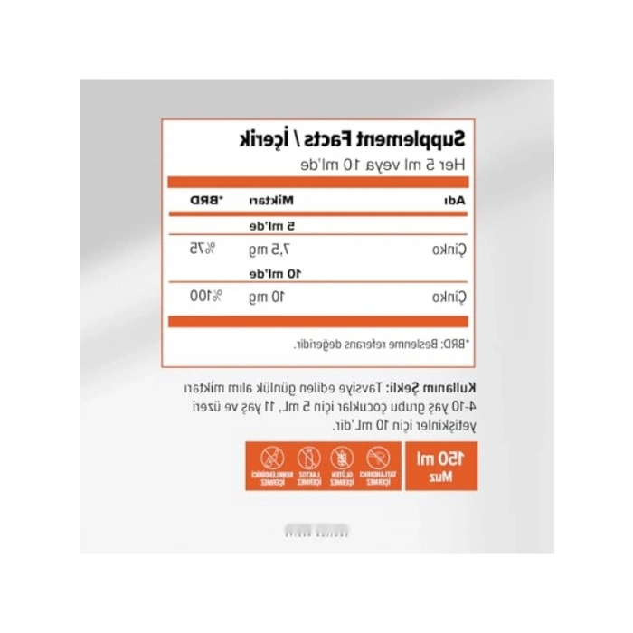 Çinko Pikolinat Formunda Çocuk Şurubu 150 ml