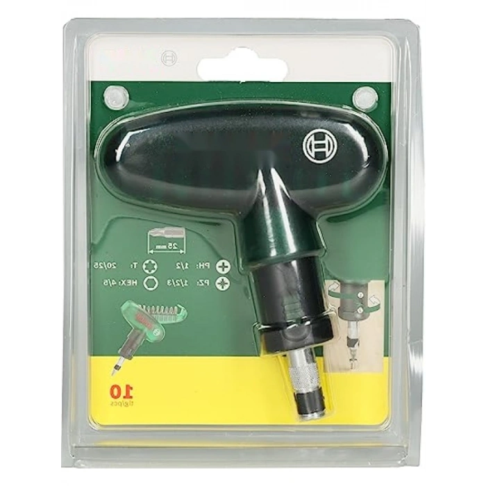 Cırcır Fonksiyonlu Tornavida Seti - 9 Vidalama Ucu