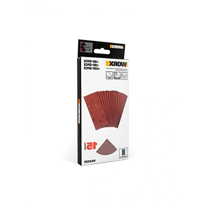 Cırtlı Universal Zımpara Kâğıdı Seti, 185x95mm, 15 Adet