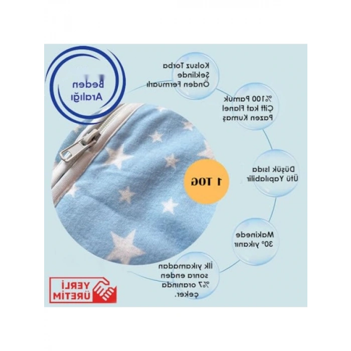 Çıtçıtlı Bebek Uyku Tulumu (1 TOG, 3-18 ay)