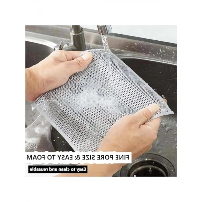 Çizdirmez Çok Amaçlı Telli Bulaşık Bezi - 5 ADET