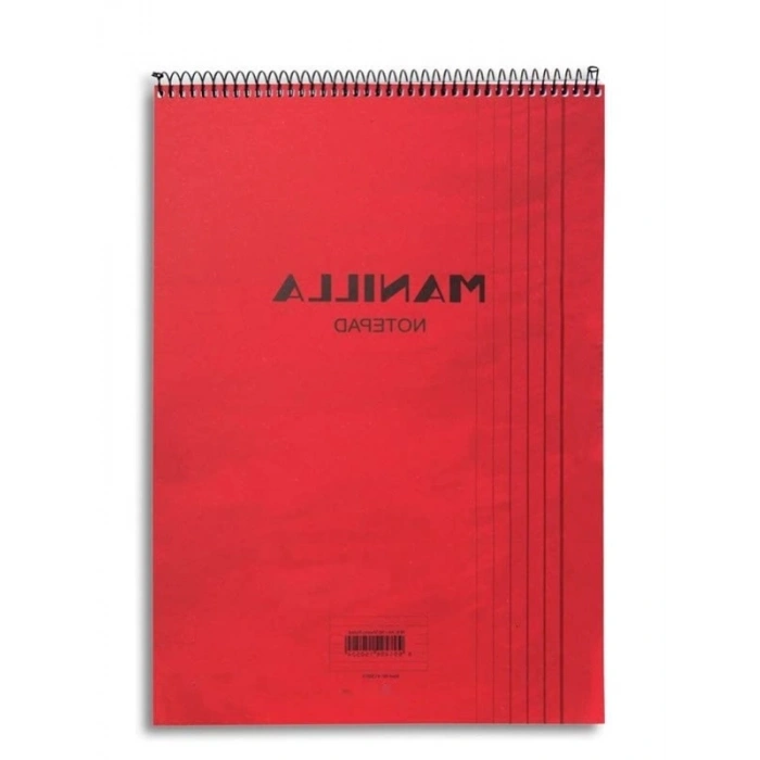 Çizgili A4 Ofis Bloknot, Kırmızı