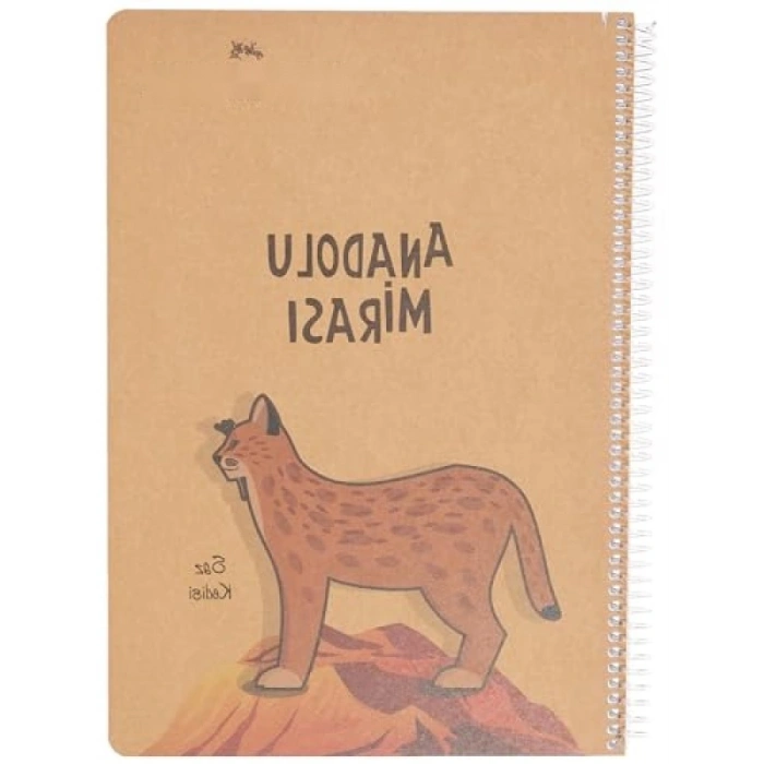 Çizgili A4 Spiralli Defter - 100 Yaprak (Asorti Renkler)