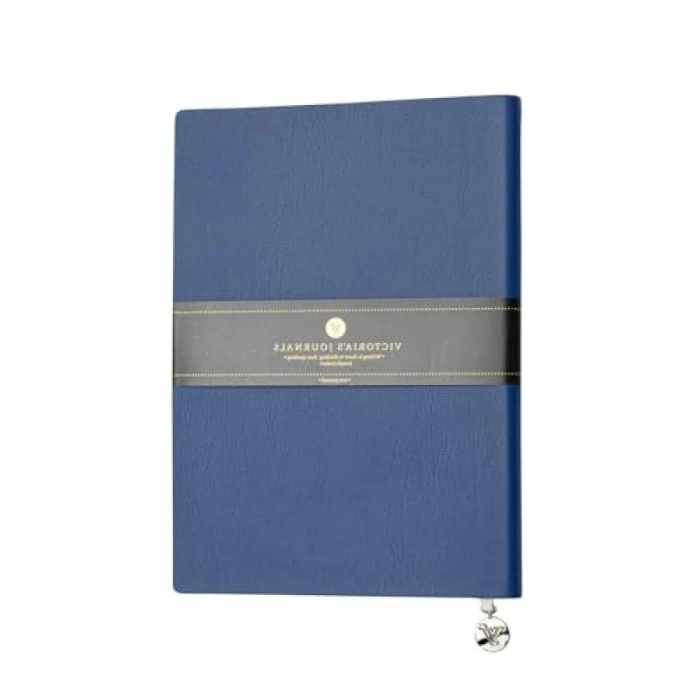 Çizgili Defter - Esnek Vegan Deri Kapak, A5 Boyut (14.8x21 cm)