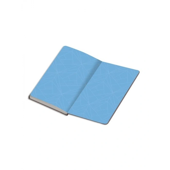 Çizgili Mercan Renk Defter - 17x24 cm, Sert Kapak