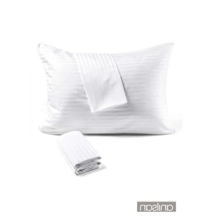 Çizgili Saten Yastık Kılıfı, 50x70 cm, 4lü Set
