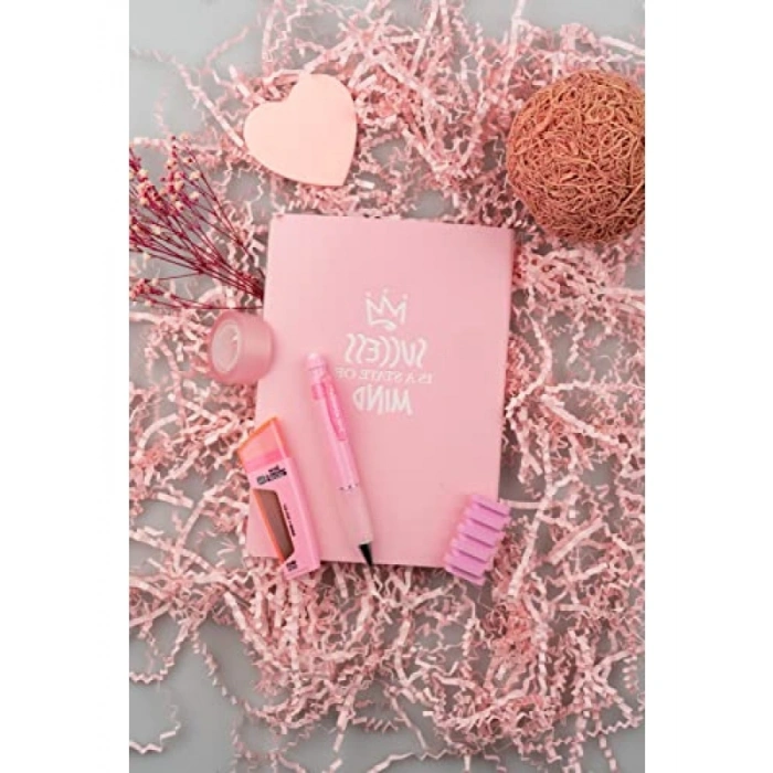 Çizgili Şeker Pembe Note Defter 15 x 21 cm