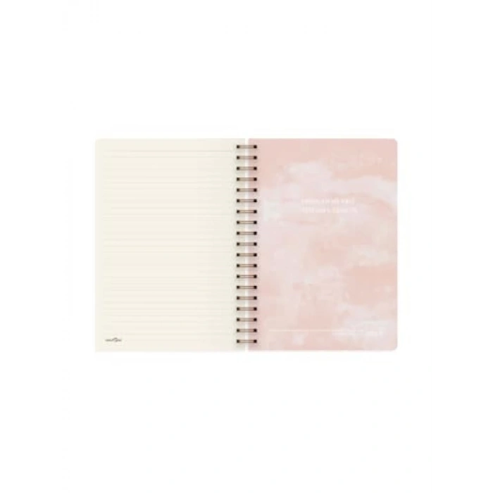 Çizgili Spiralli Defter, Zürafa Desen, 17x24 cm