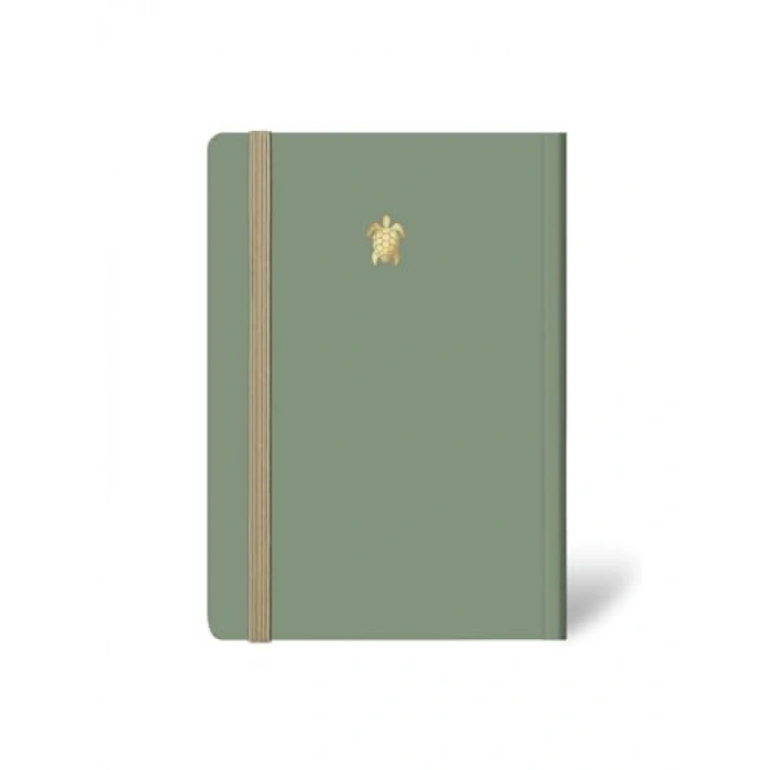 Çizgili Yeşil Defter, 17x24 cm, Minimal Tasarım