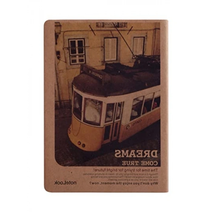 Çizgisiz Kraft Defter, Sert Kapak A7, 128 Yaprak