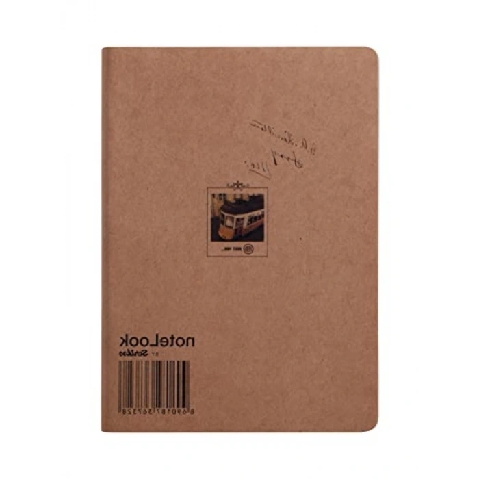Çizgisiz Kraft Defter, Sert Kapak A7, 128 Yaprak