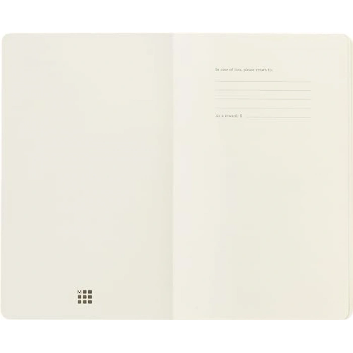 Çizgisiz Not Defteri Seti, L Boy Mavi ve Amber Sarı