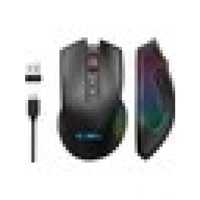 Claws Crossfire Air V1 Kablosuz 10000 Dpi Pixart PMW3325 Sensör Makro Yazılımlı Chromatic RGB Kablosuz Gaming Mouse - Siyah (2.4 GHz Kablosuz + BT5.1 + Type-C ile Kullanım Desteği)