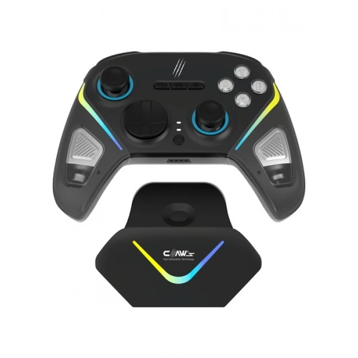 Claws Tactical Combat 2.4 Ghz/bt Çift Kablosuz Mod - Rgb Şarj Standı - Mikro Switch - Harici Makro Tuşu - Hall 3D - Titreşimli - Turbo Modu - 18 Tuşlu Gamepad