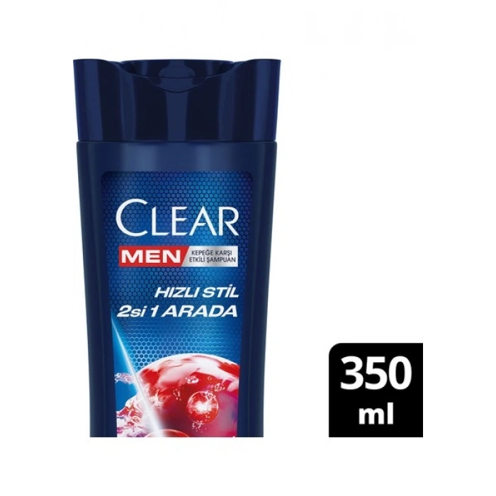 Clear Men Kepeğe Karşı Etkili Şampuan Hızlı Stil 2si 1 Arada 350 ml