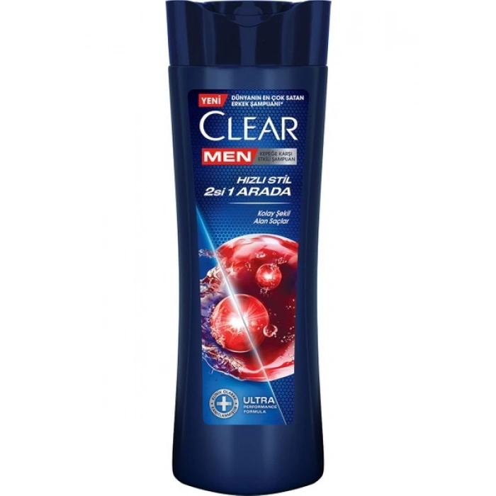 Clear Men Kepeğe Karşı Etkili Şampuan Hızlı Stil 2si 1 Arada 350 ml