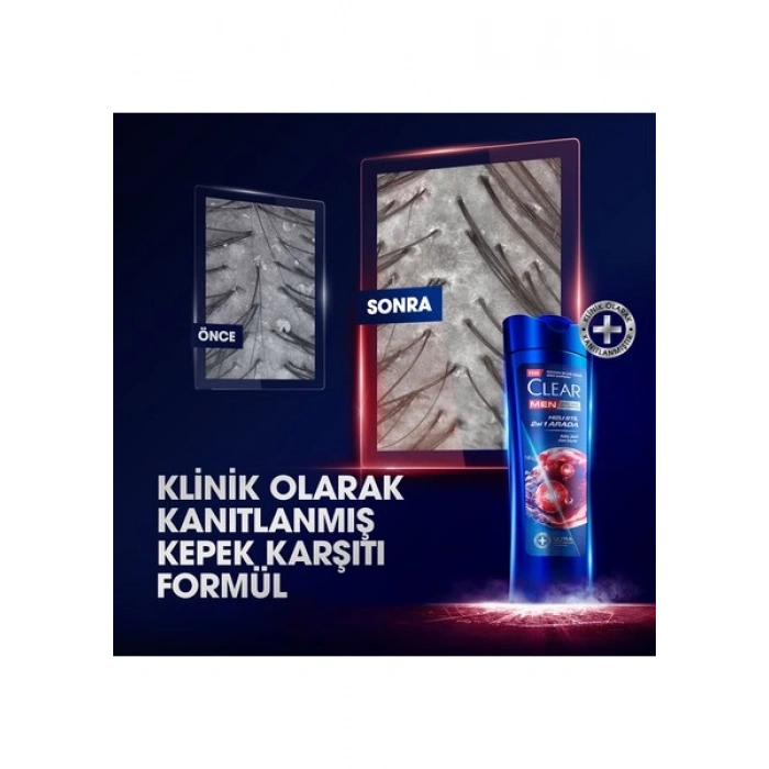 Clear Men Kepeğe Karşı Etkili Şampuan Hızlı Stil 2si 1 Arada 350 ml