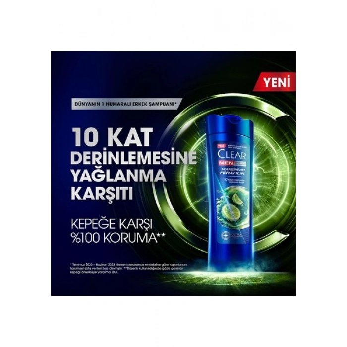 Clear Men Kepeğe Karşı Etkili Şampuan Maksimum Ferahlık 350 ml
