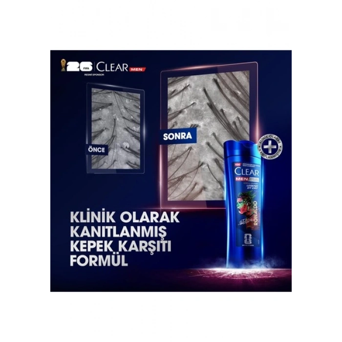Clear Men Şampuan 350 Ml Legend By Cr7 Ronaldo