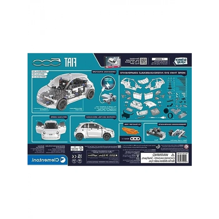 Clementoni Mekanik Laboratuvarı Fiat 500E Elektirikli Araba 75085