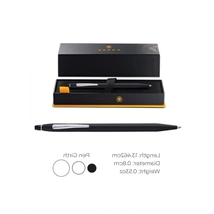 Click Mekanizmalı Tükenmez Kalem - Mat Siyah