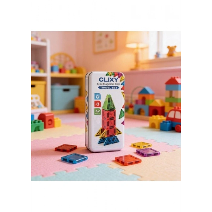 Clixy Mini Manyetik Bloklar 32 Parça Travel Set