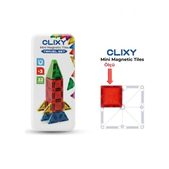 Clixy Mini Manyetik Bloklar 32 Parça Travel Set